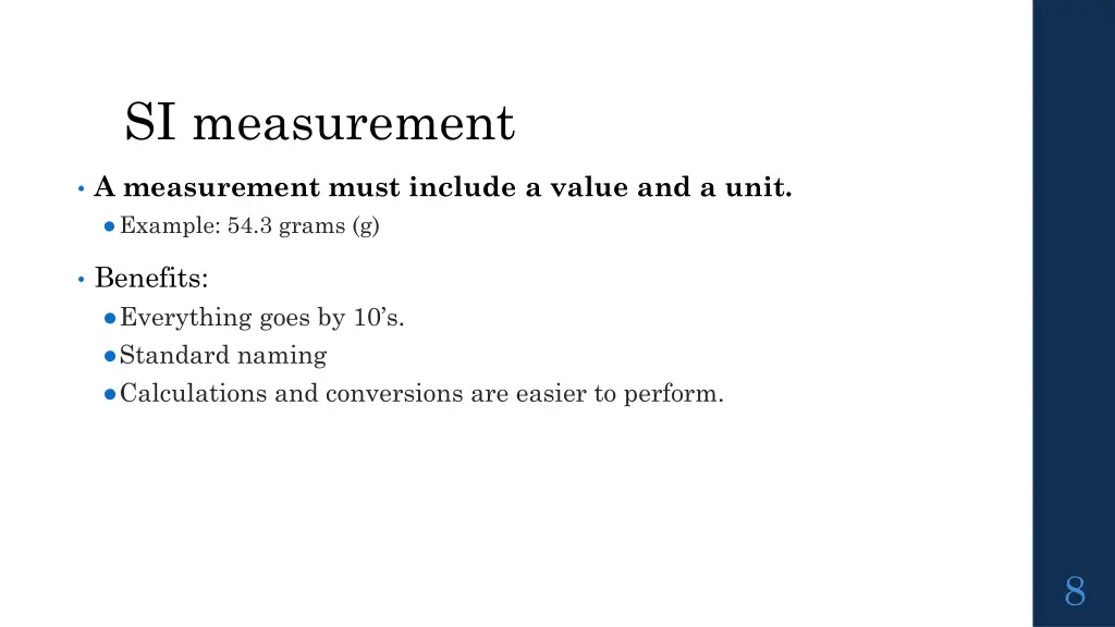 si measurement