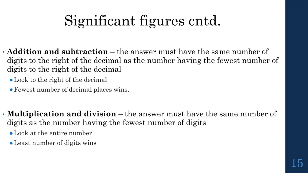 significant figures cntd