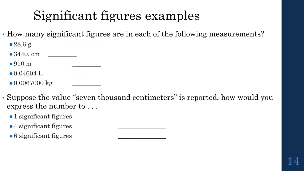 significant figures examples