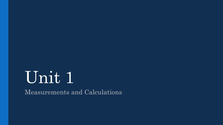 unit 1 measurements and calculations