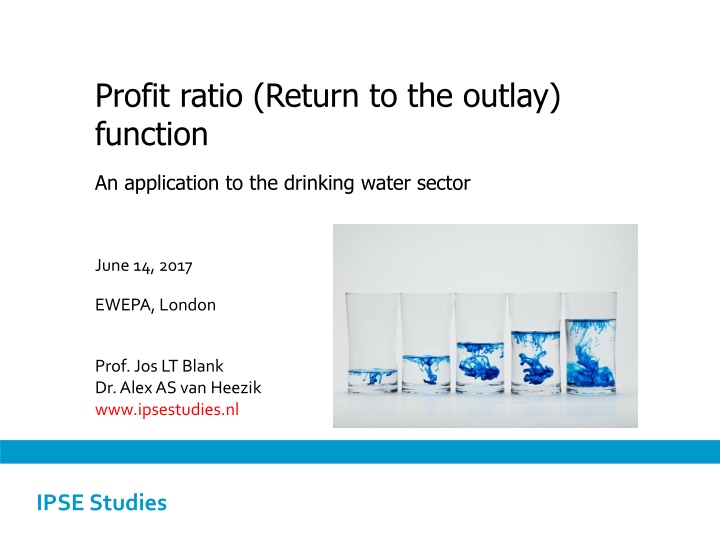 profit ratio return to the outlay function