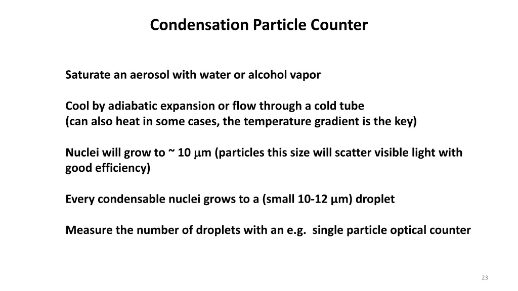 condensation particle counter