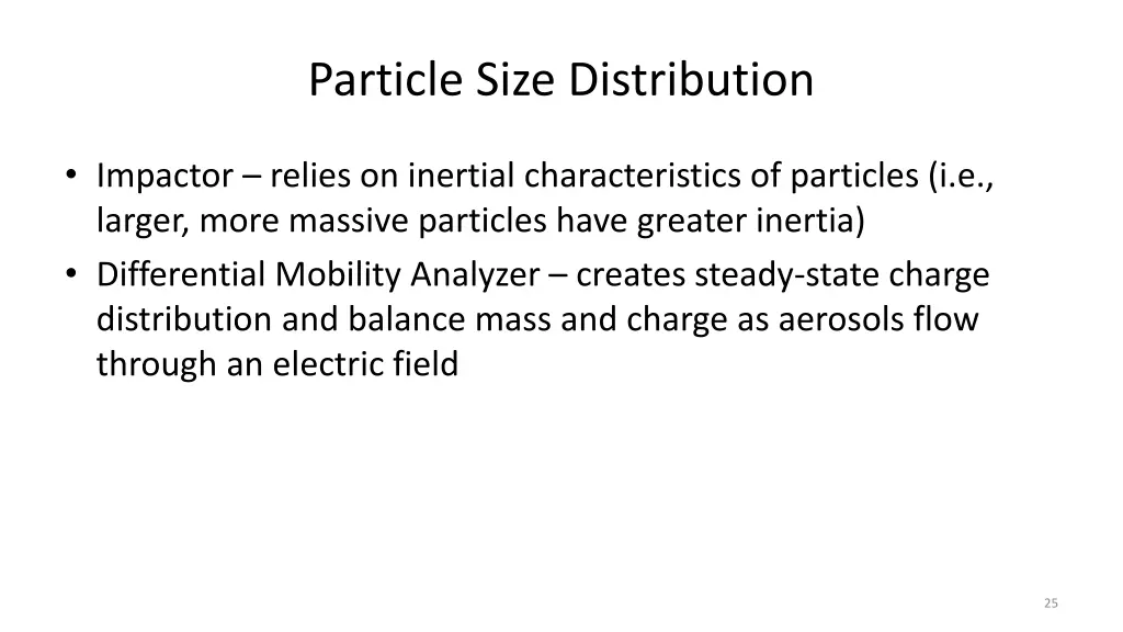 particle size distribution