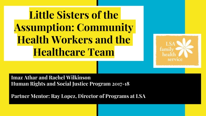 little sisters of the assumption community health