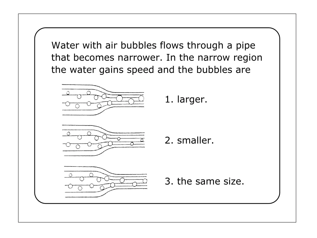 water with air bubbles flows through a pipe that