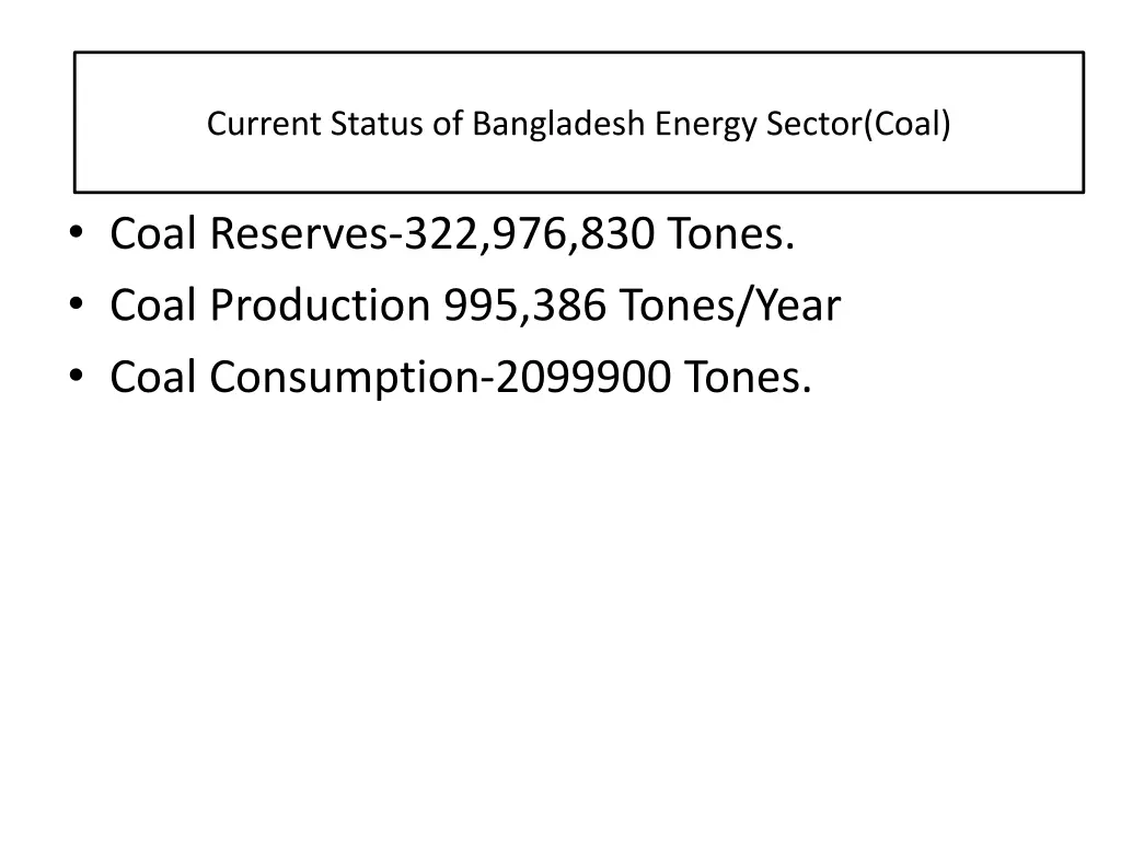 current status of bangladesh energy sector coal