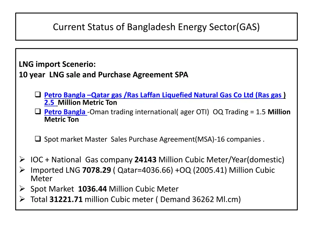 current status of bangladesh energy sector gas 1