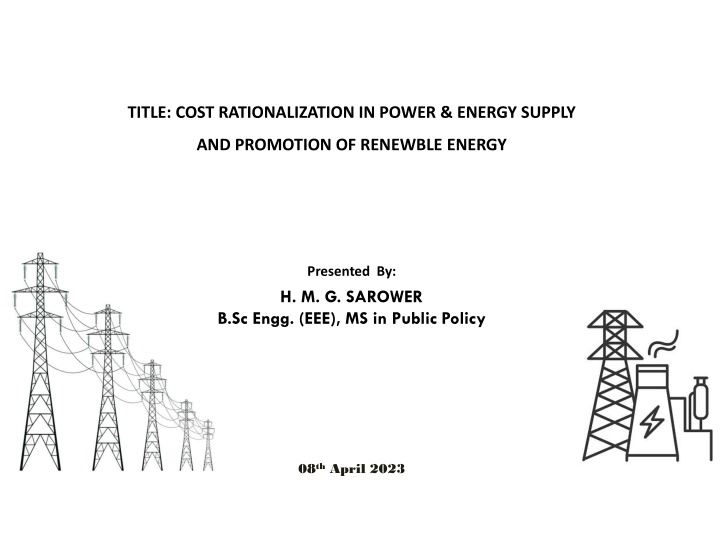 title cost rationalization in power energy supply