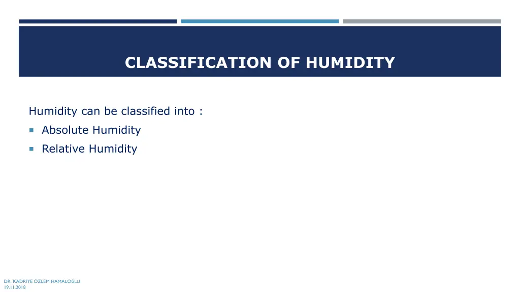 classification of humidity