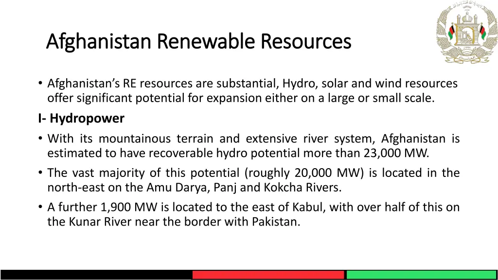 afghanistan renewable resources afghanistan