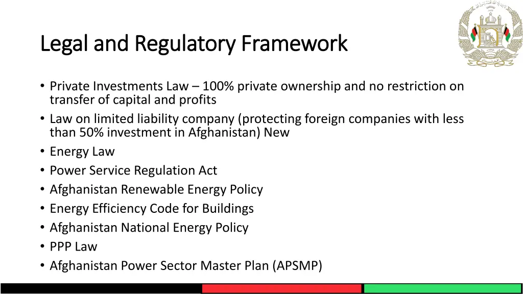 legal and regulatory framework legal