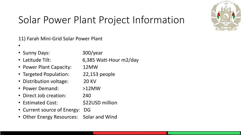 solar power plant project information