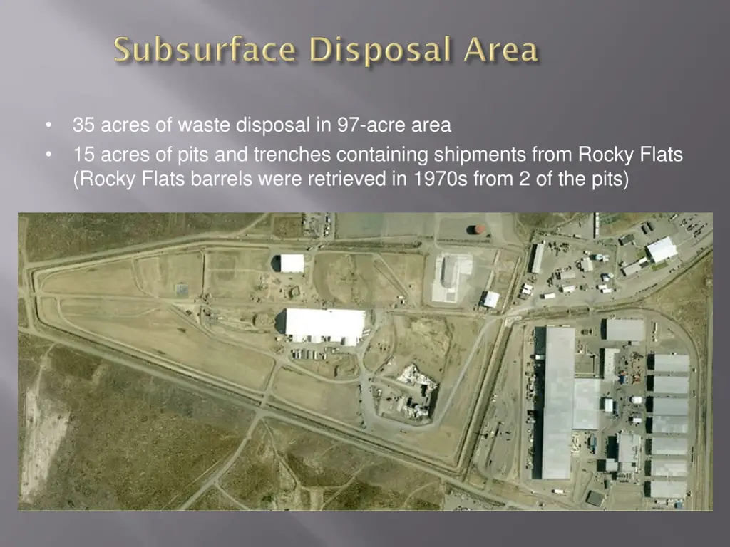 35 acres of waste disposal in 97 acre area