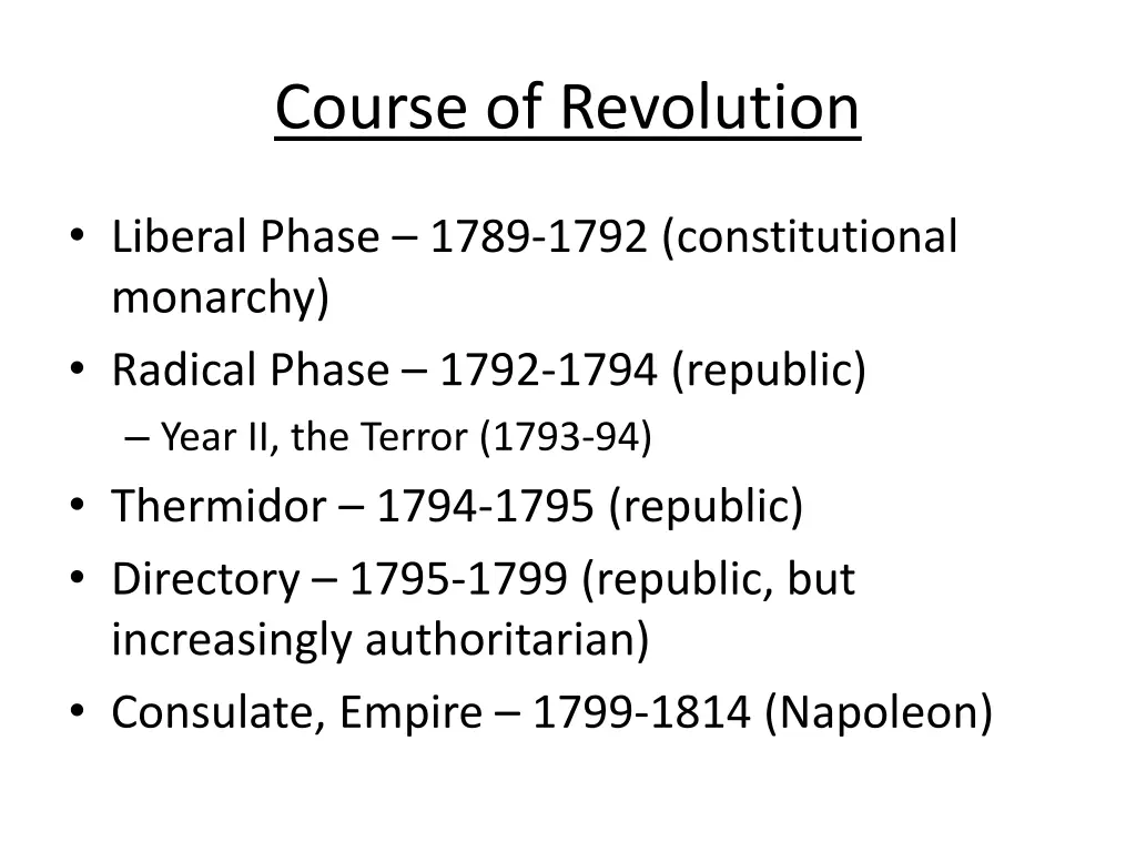 course of revolution