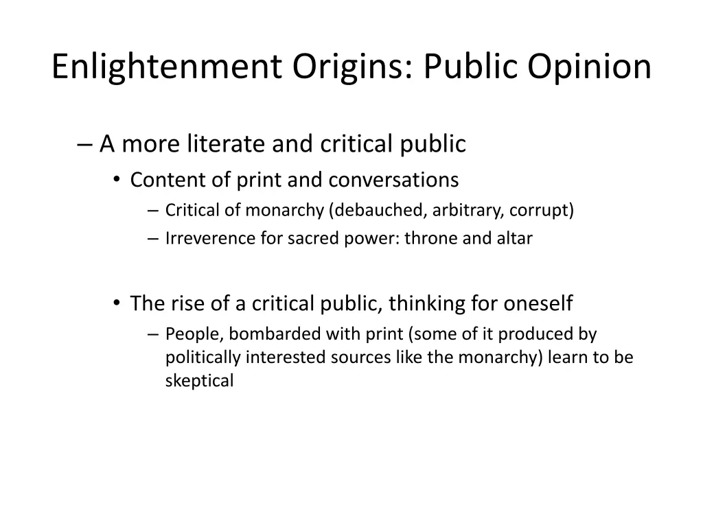 enlightenment origins public opinion