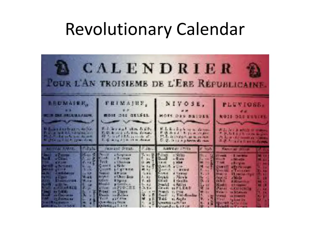 revolutionary calendar