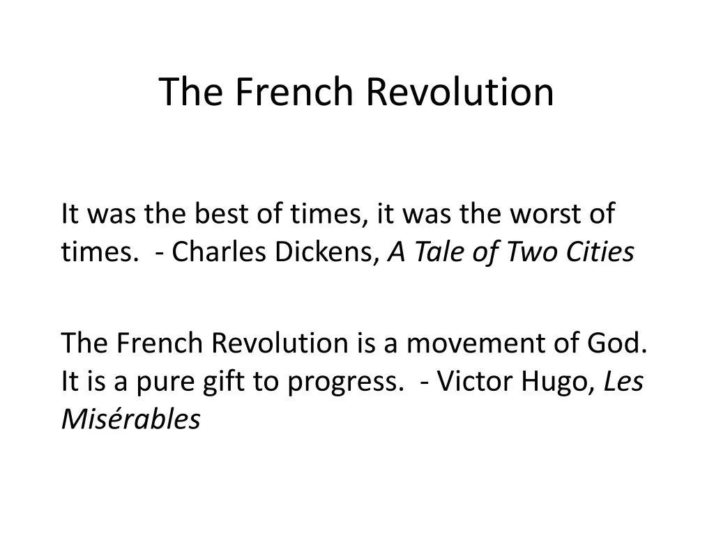 the french revolution