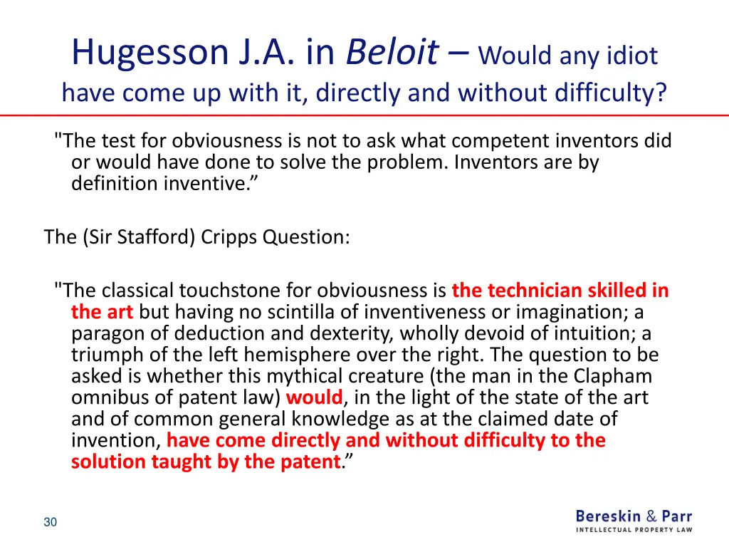 hugesson j a in beloit would any idiot have come