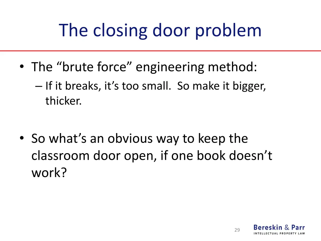 the closing door problem 1