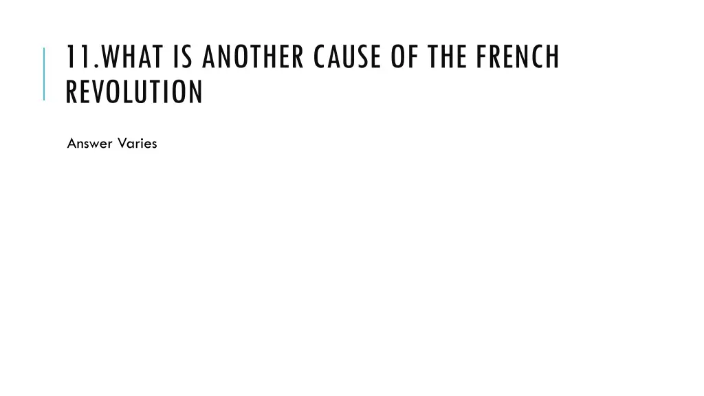 11 what is another cause of the french revolution