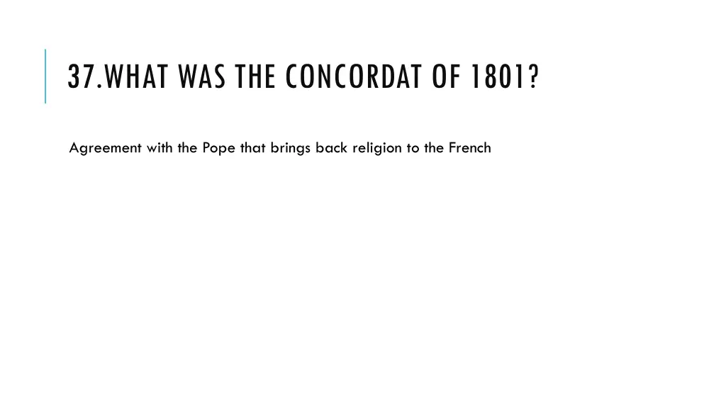 37 what was the concordat of 1801