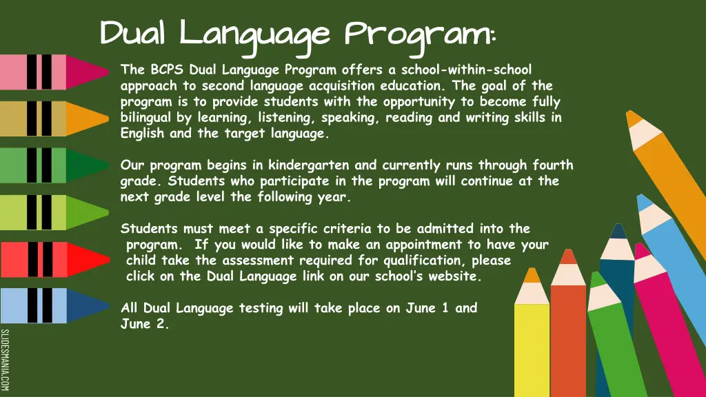 dual dual language language program the bcps dual