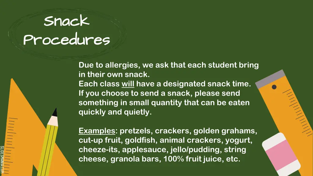 snack snack procedures procedures