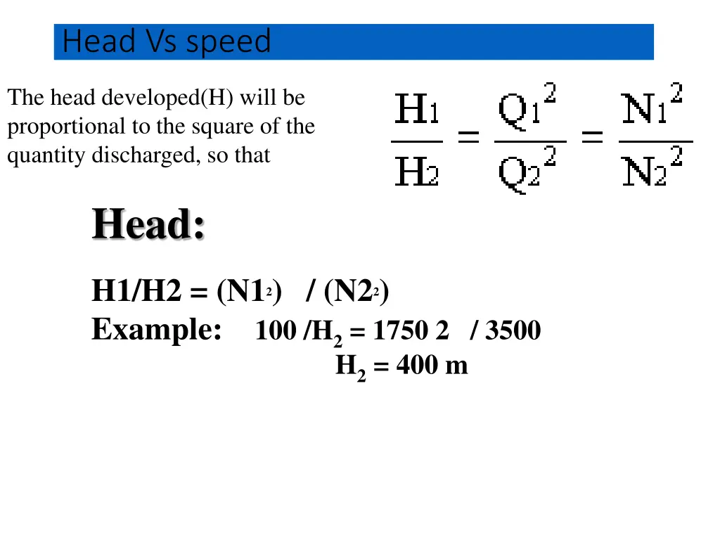 head vs speed