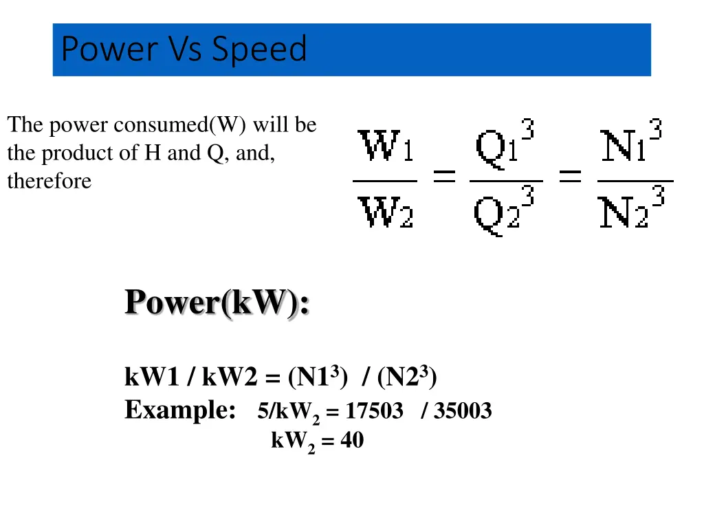 power vs speed