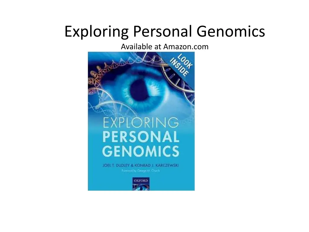 exploring personal genomics available at amazon