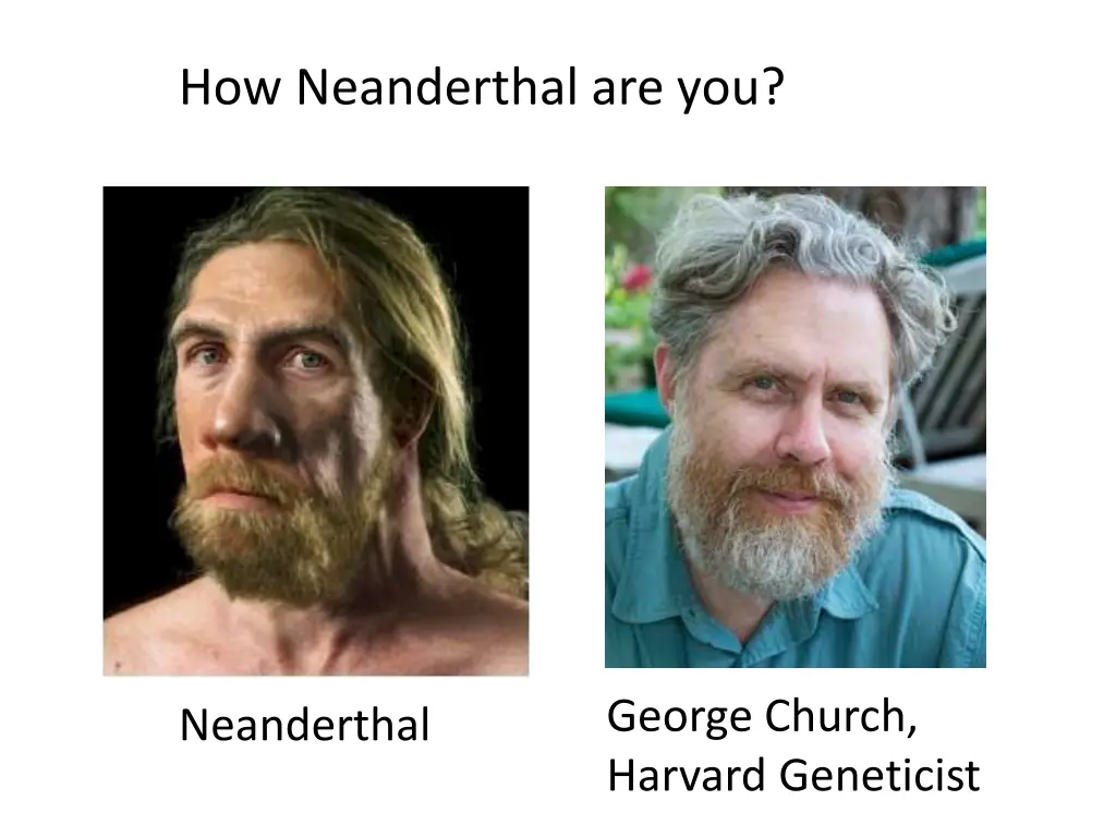 how neanderthal are you