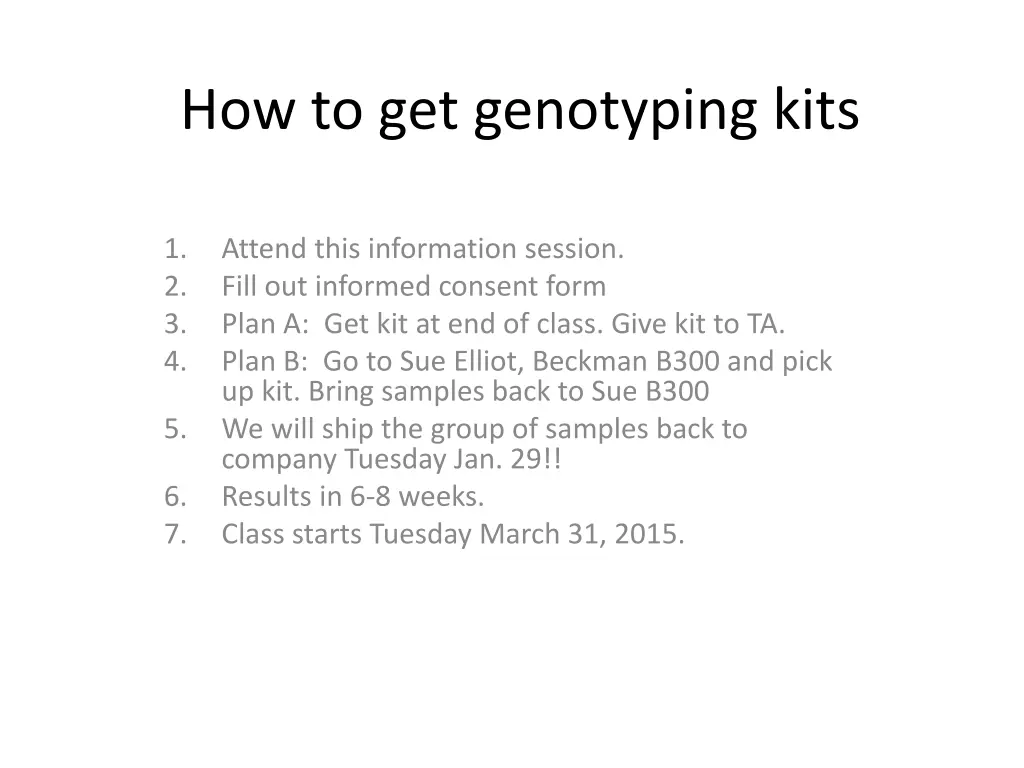 how to get genotyping kits