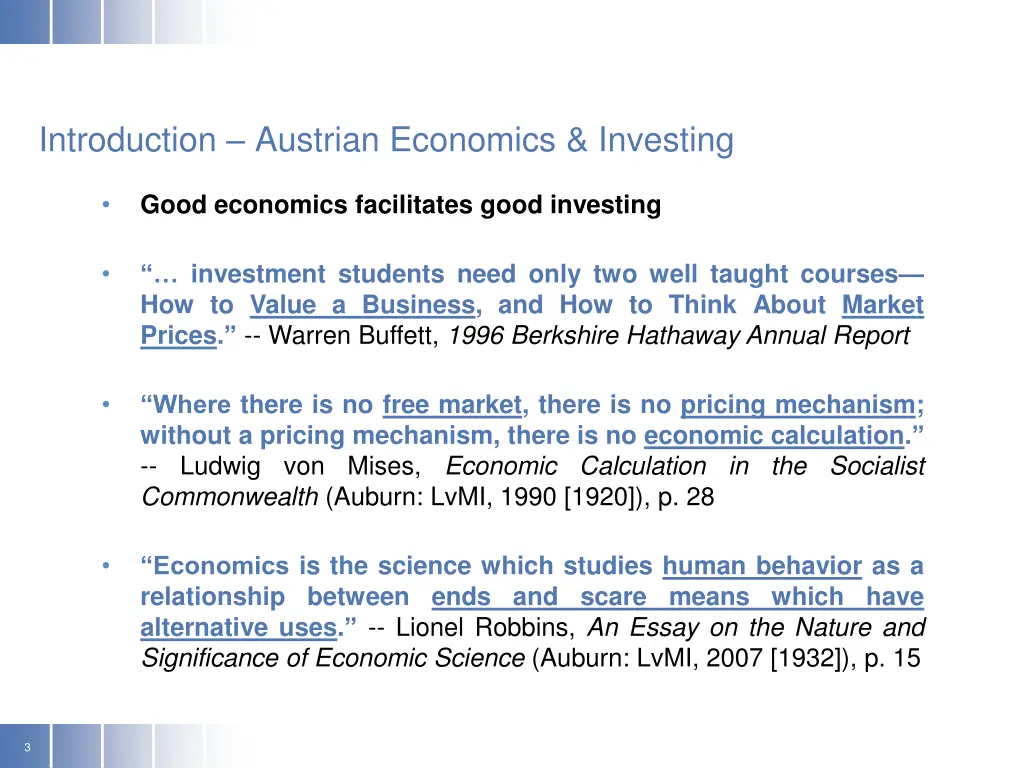 introduction austrian economics investing