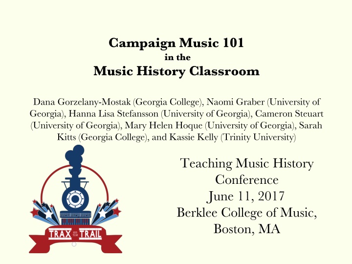 campaign music 101 in the music history classroom