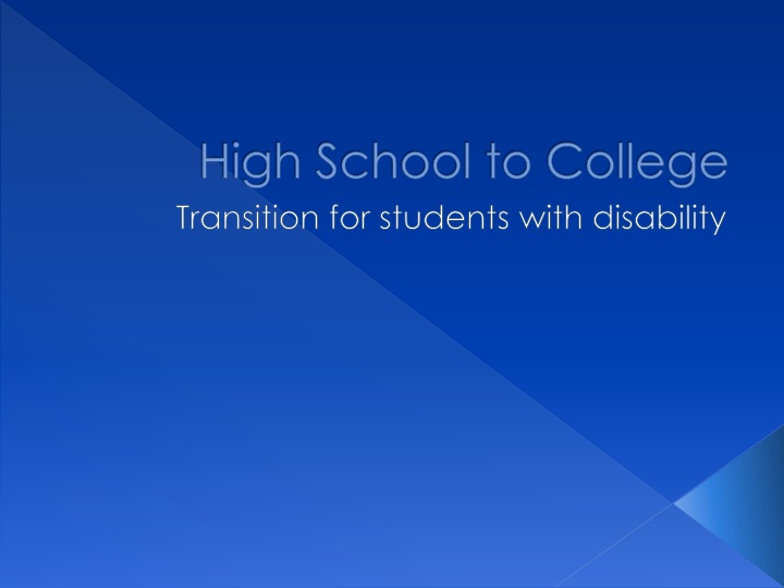 high school to college transition for students