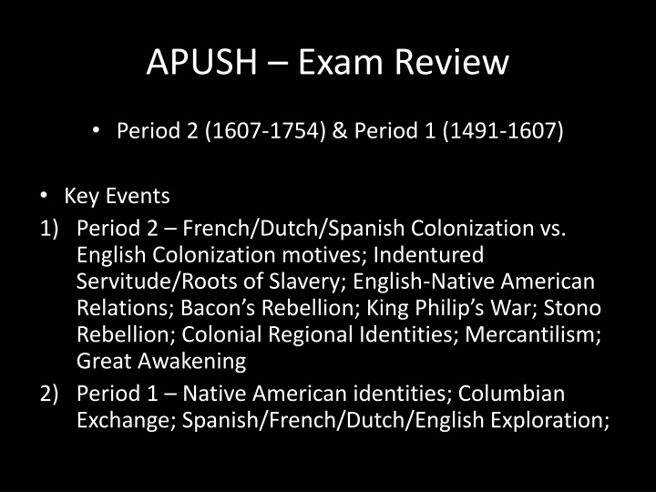 apush exam review