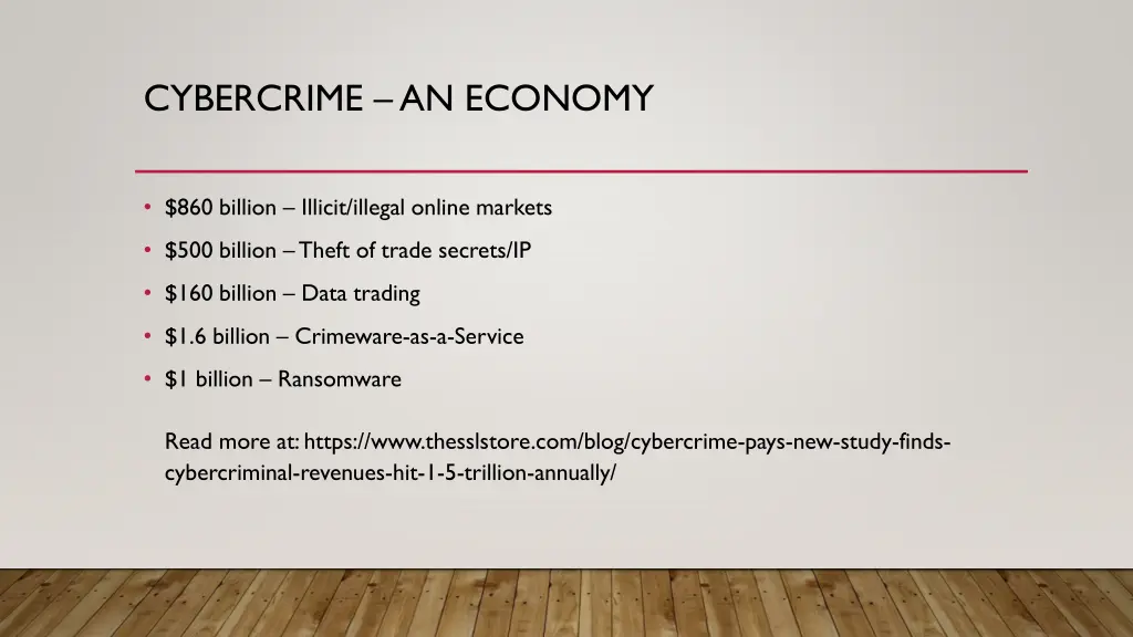 cybercrime an economy