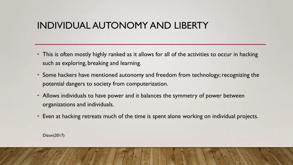 individual autonomy and liberty