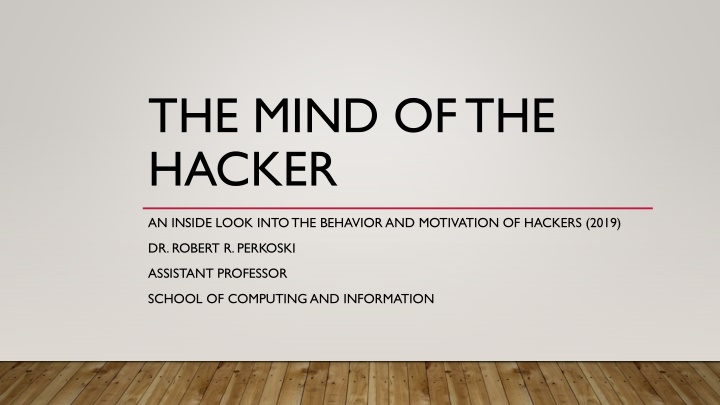 the mind of the hacker