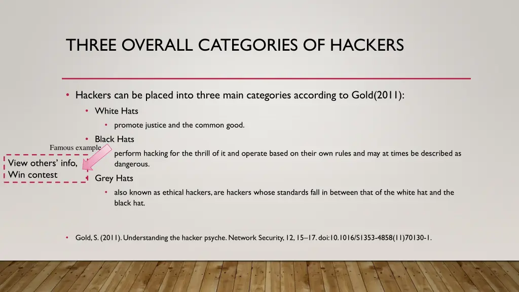 three overall categories of hackers