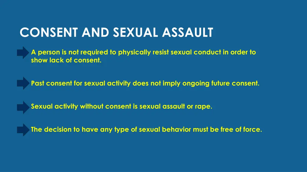 consent and sexual assault