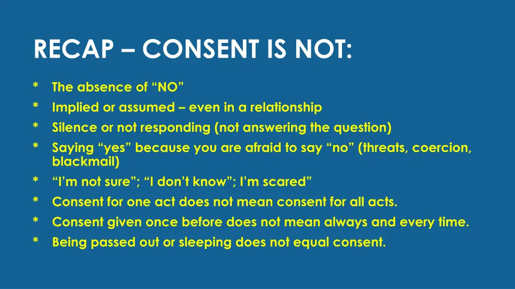 recap consent is not