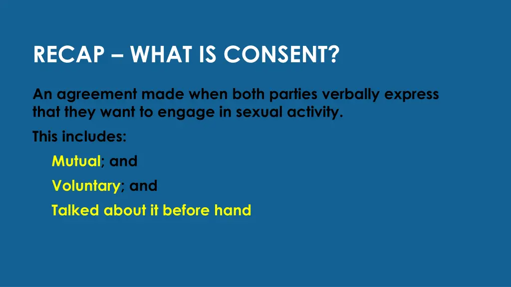recap what is consent