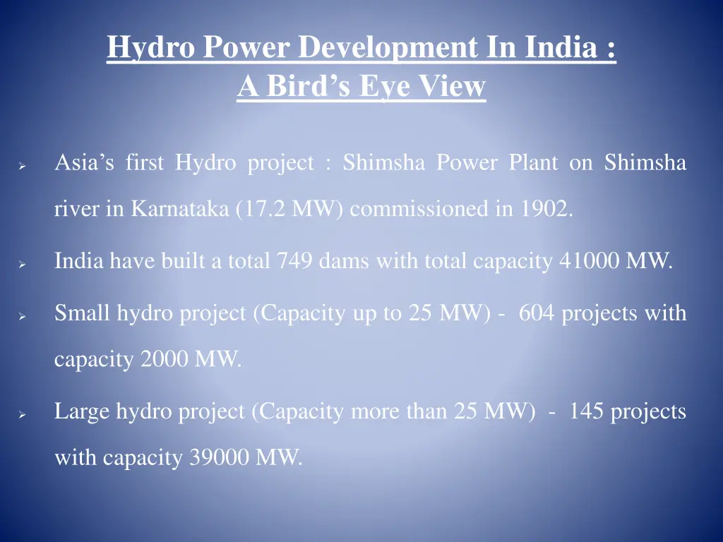 hydro power development in india a bird s eye view