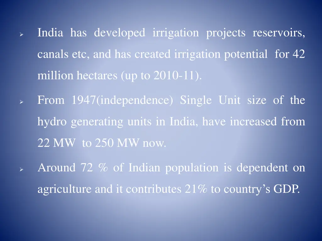 india has developed irrigation projects reservoirs