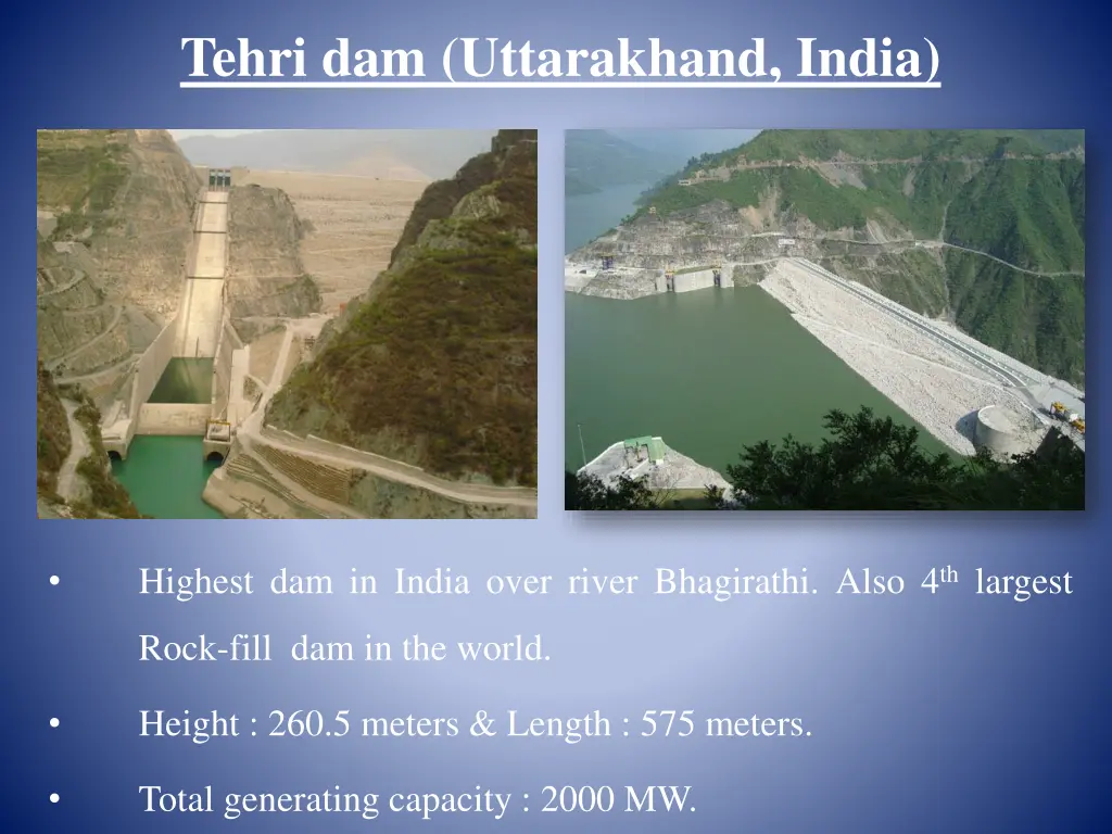 tehri dam uttarakhand india