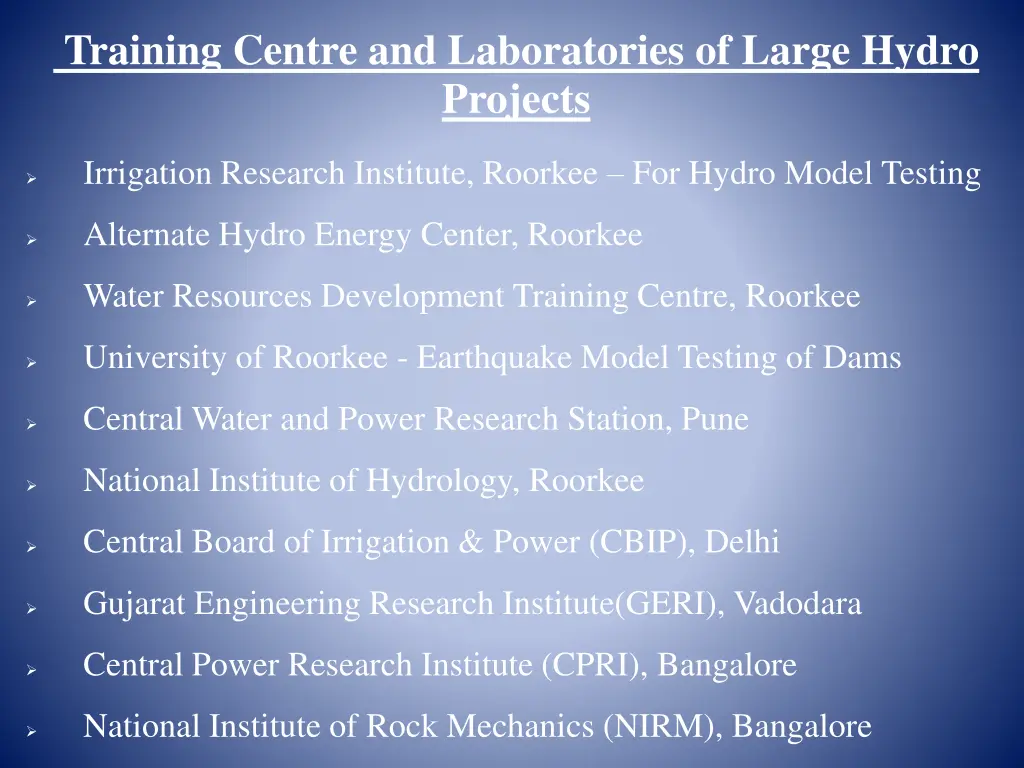 training centre and laboratories of large hydro