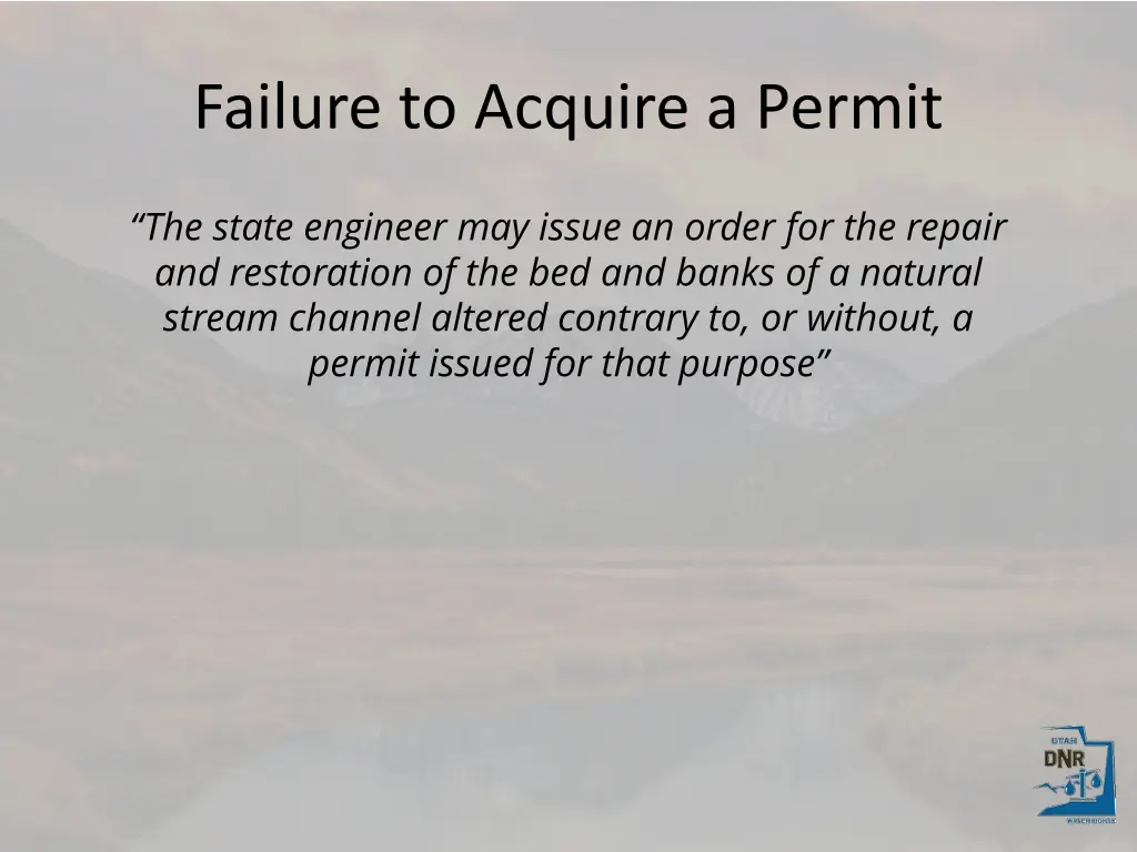 failure to acquire a permit