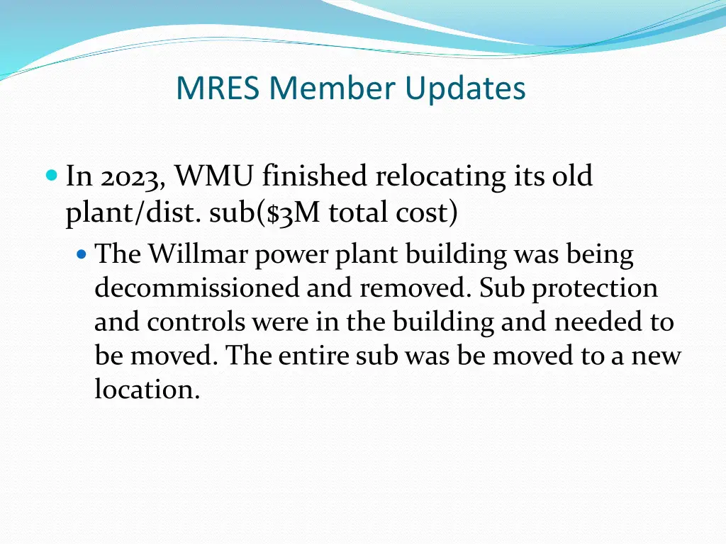 mres member updates