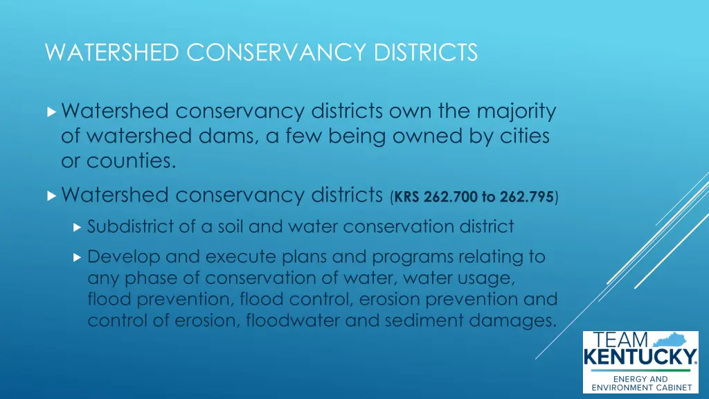 watershed conservancy districts